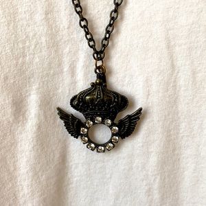 Tonny Crown Wings and Rhinestone Necklace